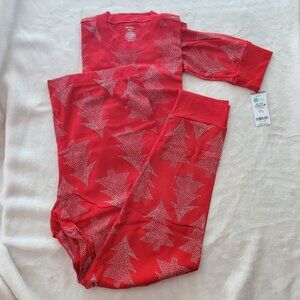 NEW Carters Adult Pajamas Set Red Christmas Trees Holidays Size Large Men Women‎